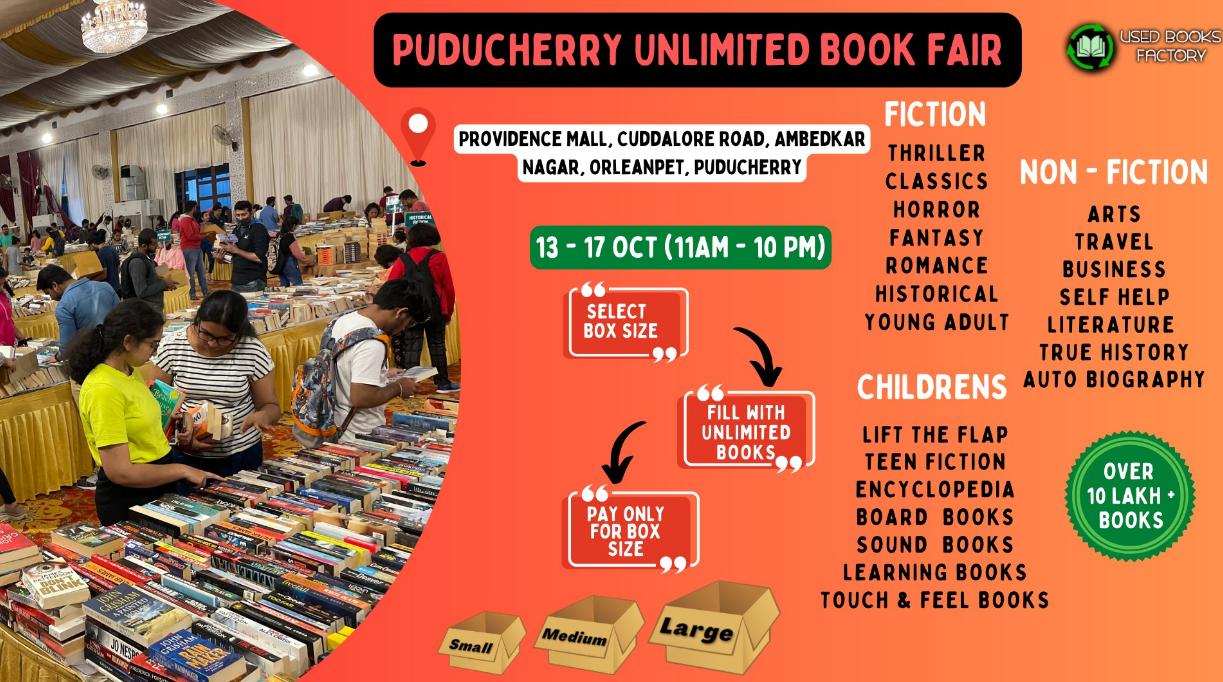 Puducherry Unlimited Book Fair-Providence Mall-Cuddalore Road-Orleanpet-Stumbit Advertisements